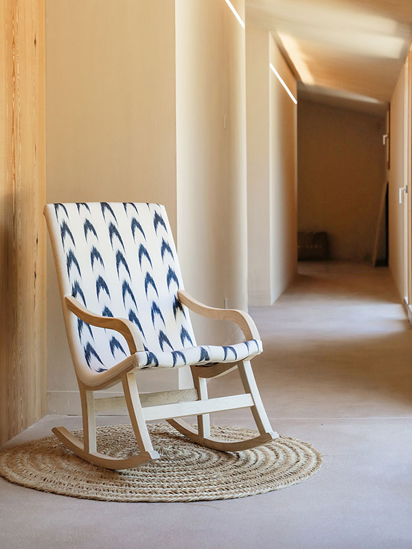Balancí tela ikat 104 blau - Imatge 2