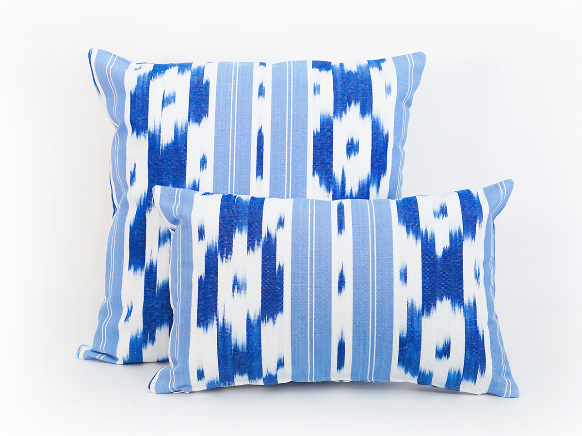 Ikat kissen 104 Blau - Image 2