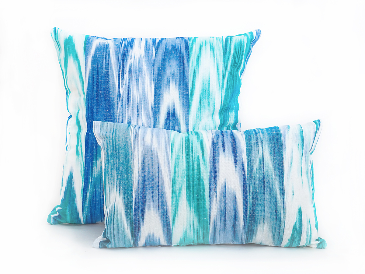 Ikat kissen 200 Türkis - Image 2