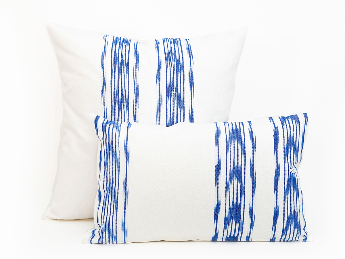 Cojin tela Mallorquina ikat 235 Azul - Image 2