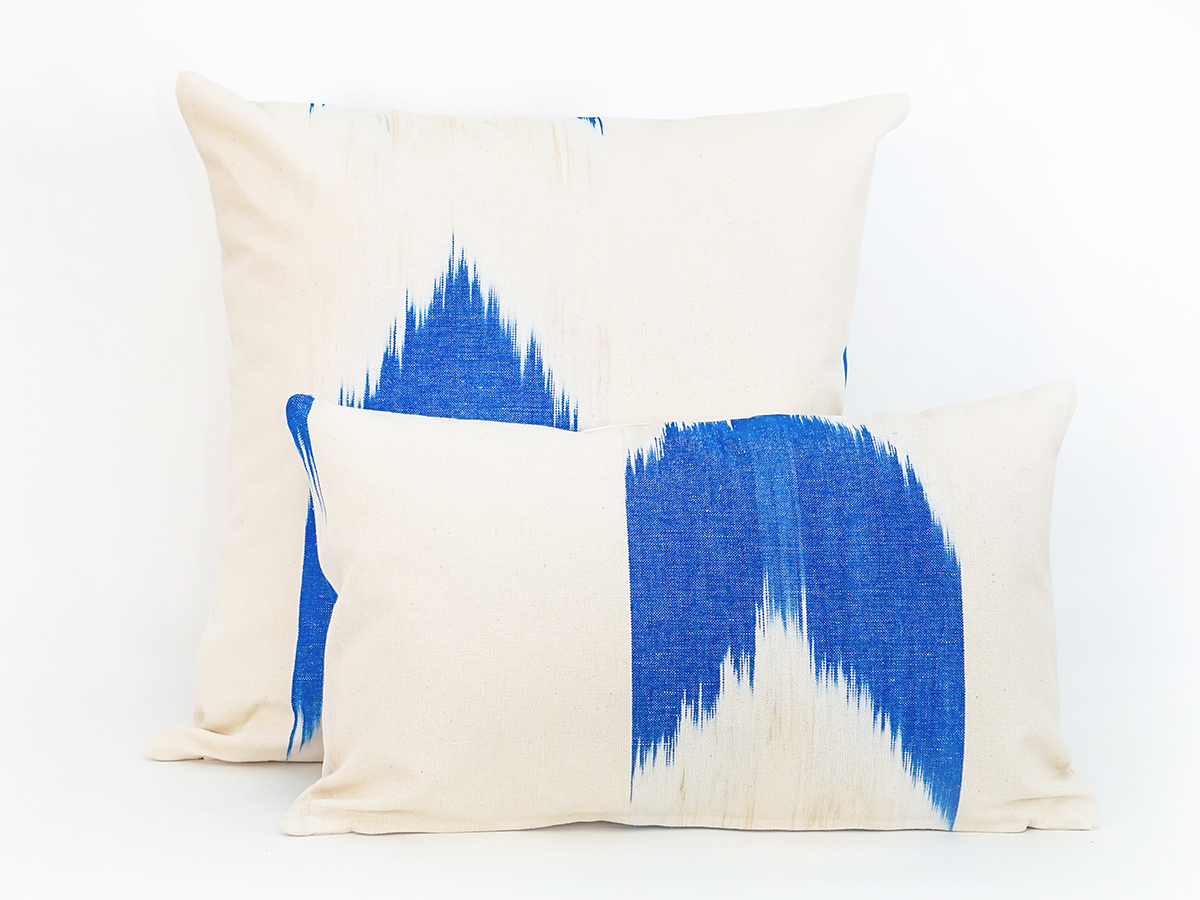 Cojin tela Mallorquina ikat 60 Azul - Image 2
