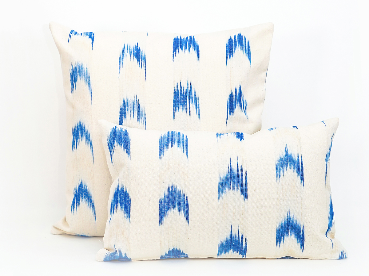 Cojin tela Mallorquina ikat 61 Azul - Image 2