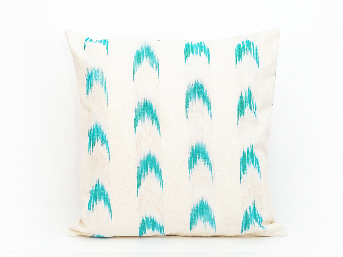 Ikat kissen 61 Türkis