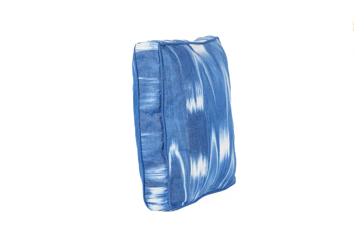Coixí platabanda ikat 101 Blau - Imatge 2