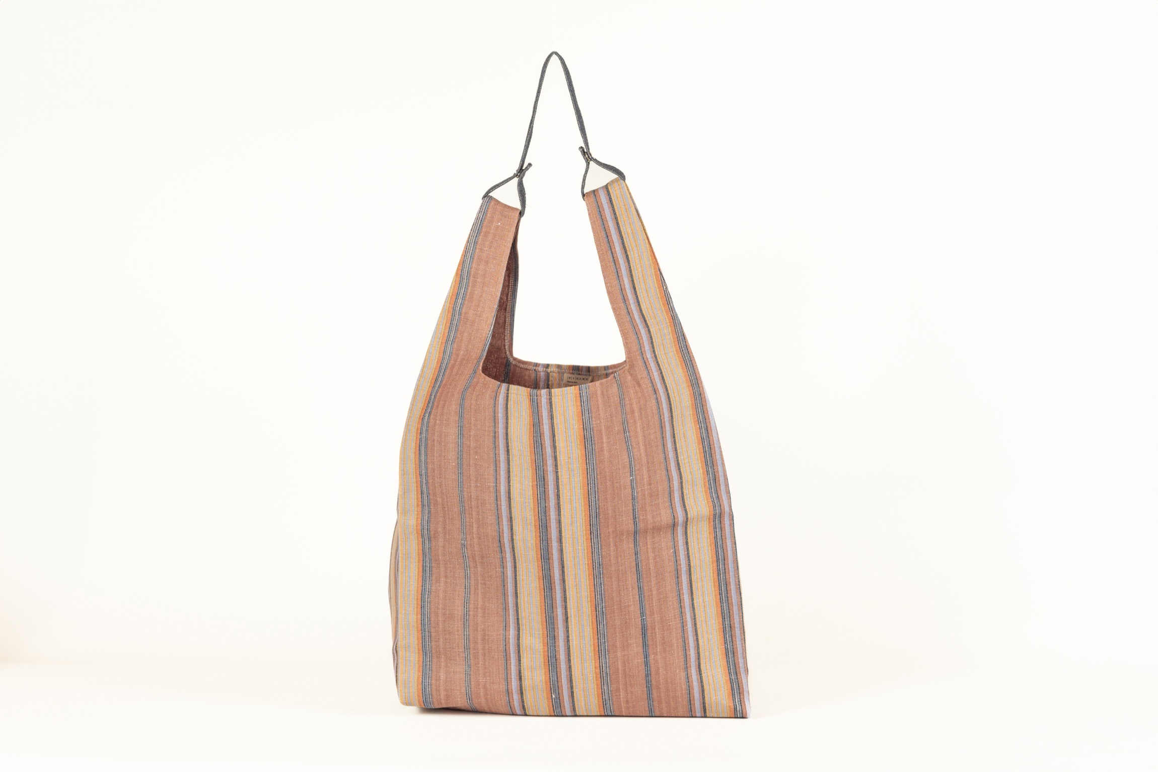Bossa shopper tela ikat 237 Marró - Imatge 2