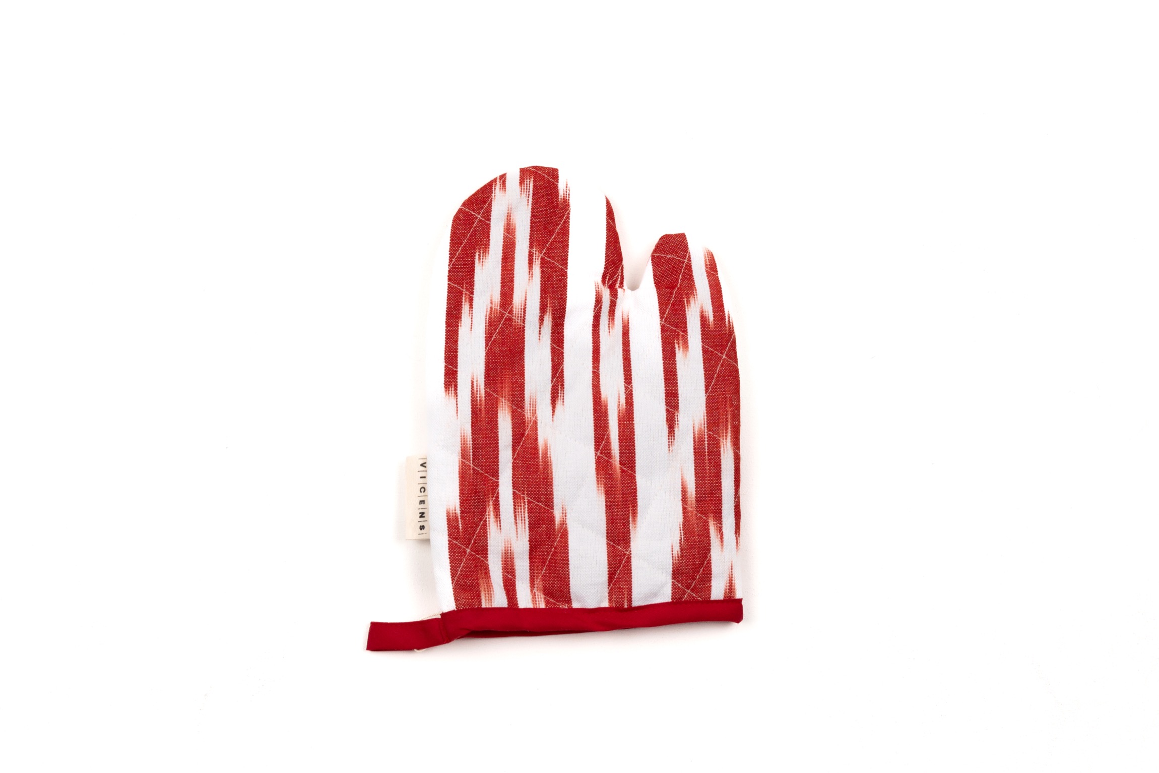Ofenhandschuh Mallorca Stoff ikat 109 Rot