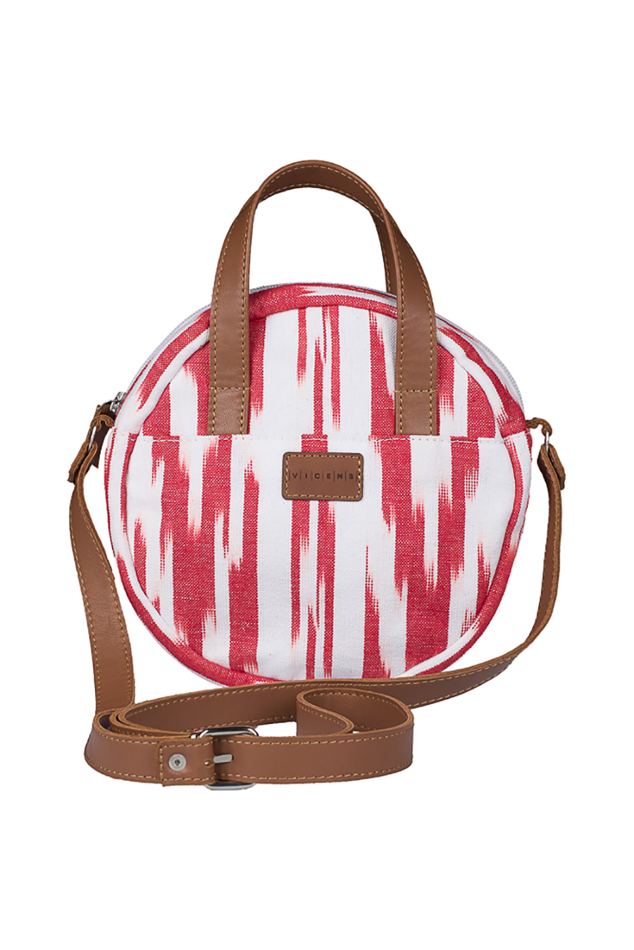 Runde tasche ikat 109 Rot