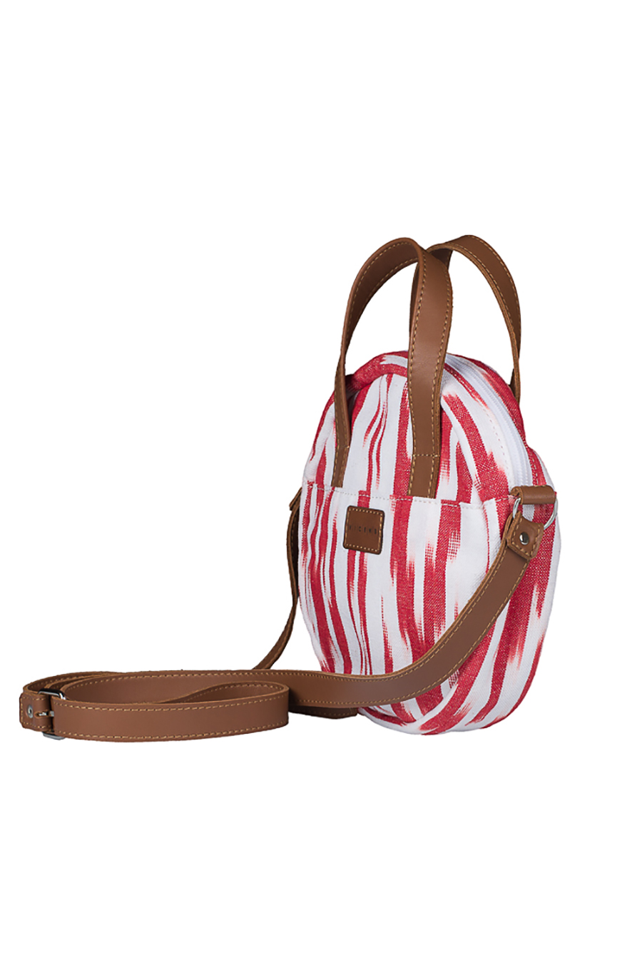 Runde tasche ikat 109 Rot - Image 3