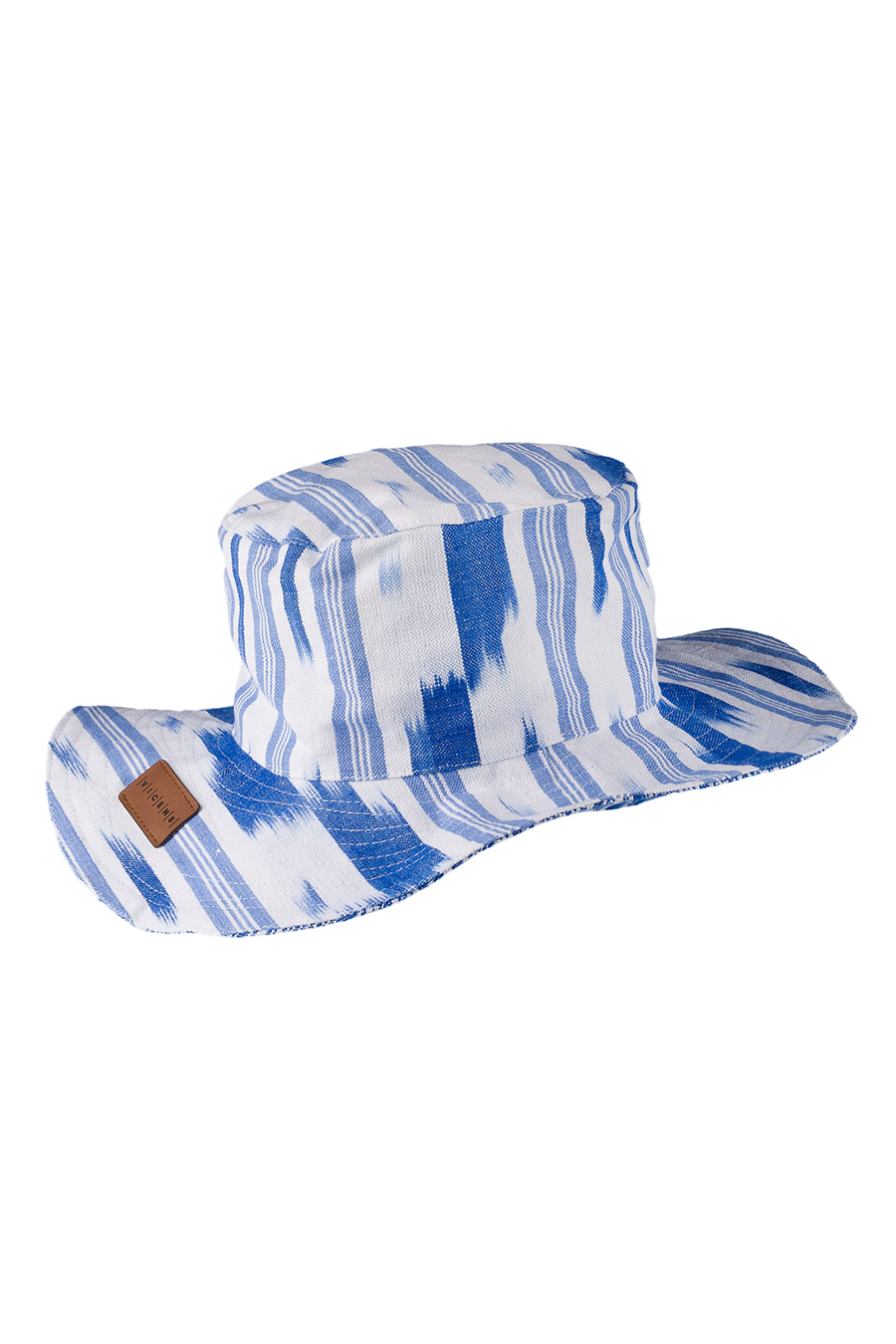 Barret de roba ikat 103 blau - Imatge 2