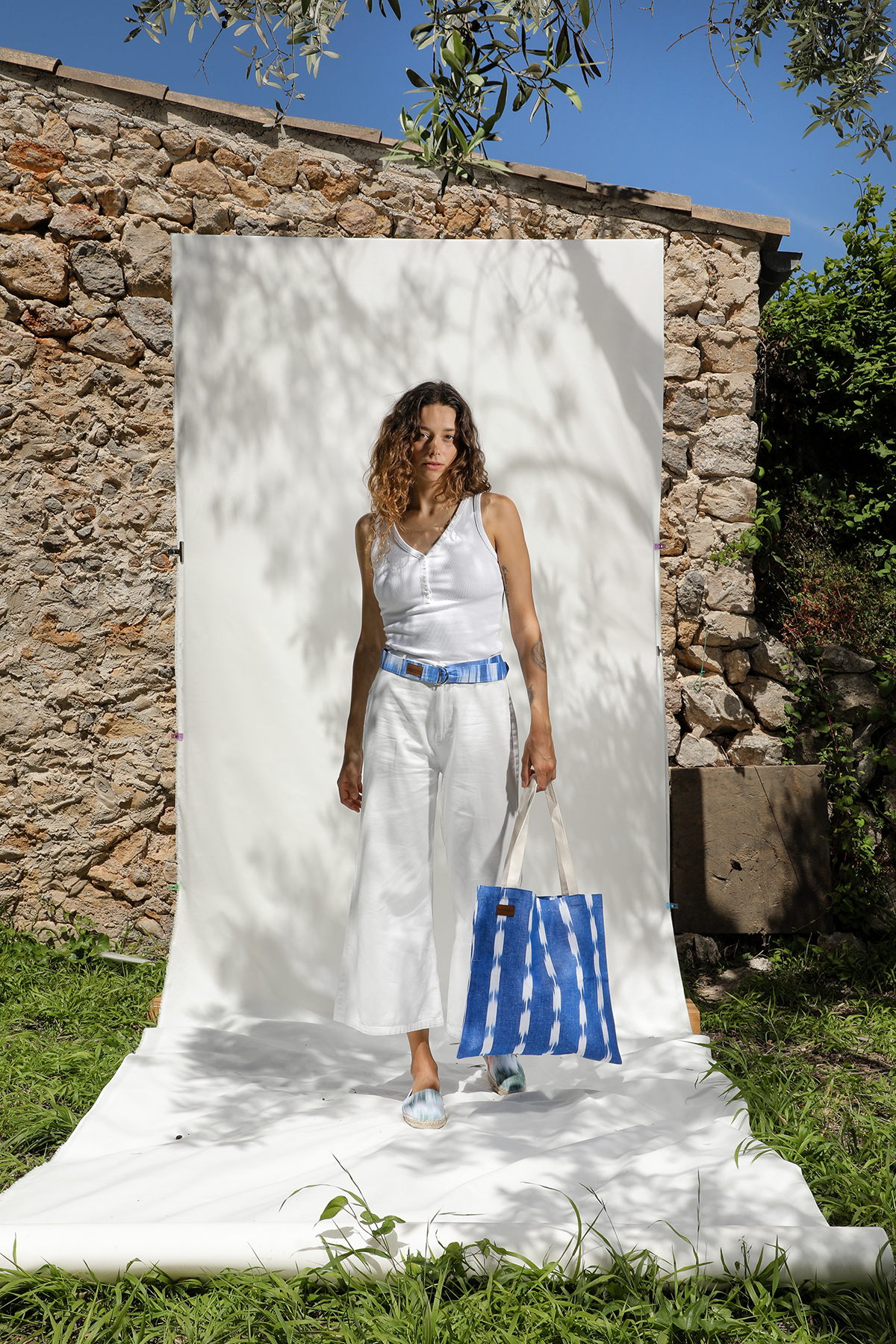 Tote bag ikat 302 Blau - Imatge 3