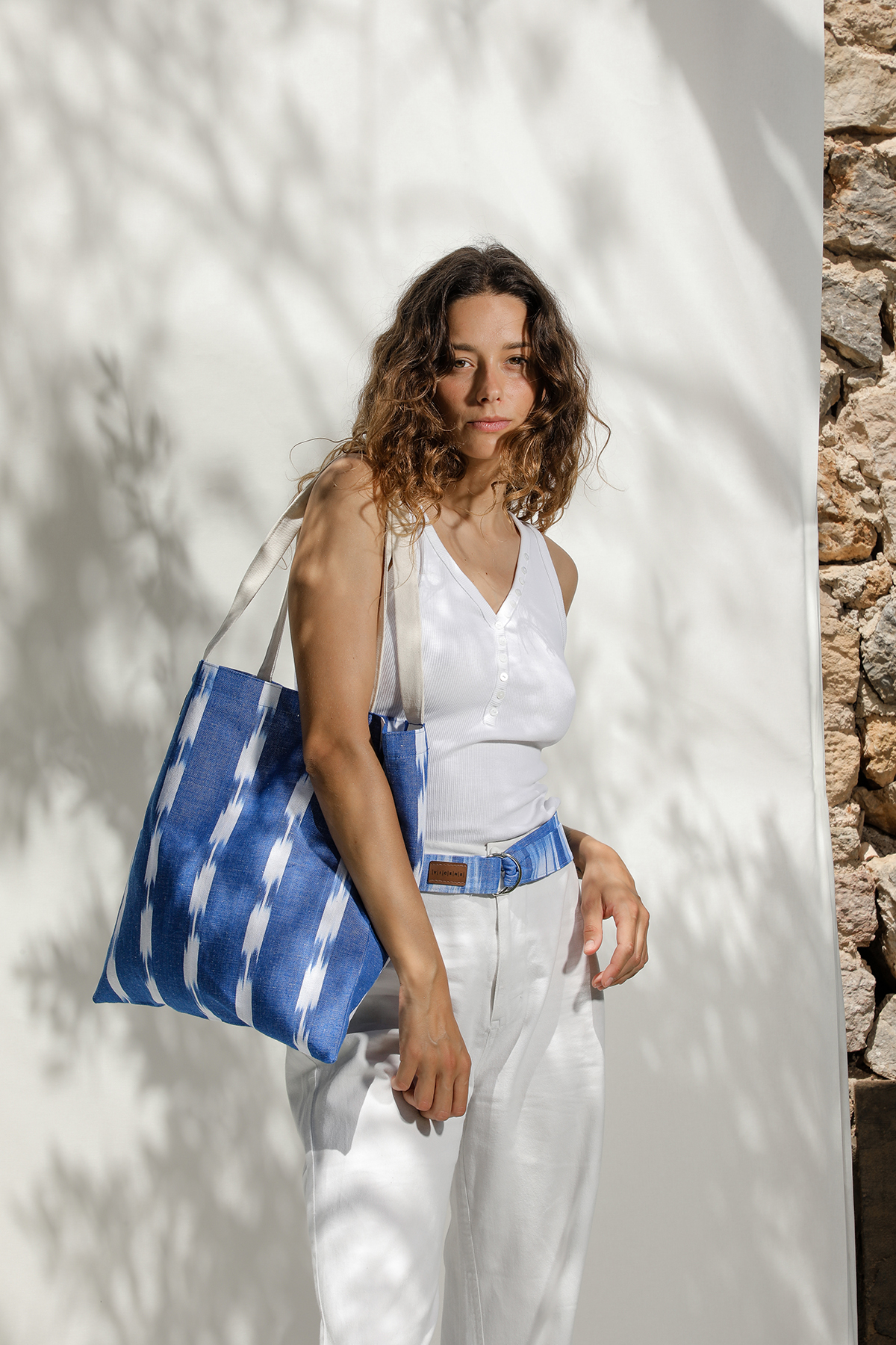 Tote bag ikat 302 Blau