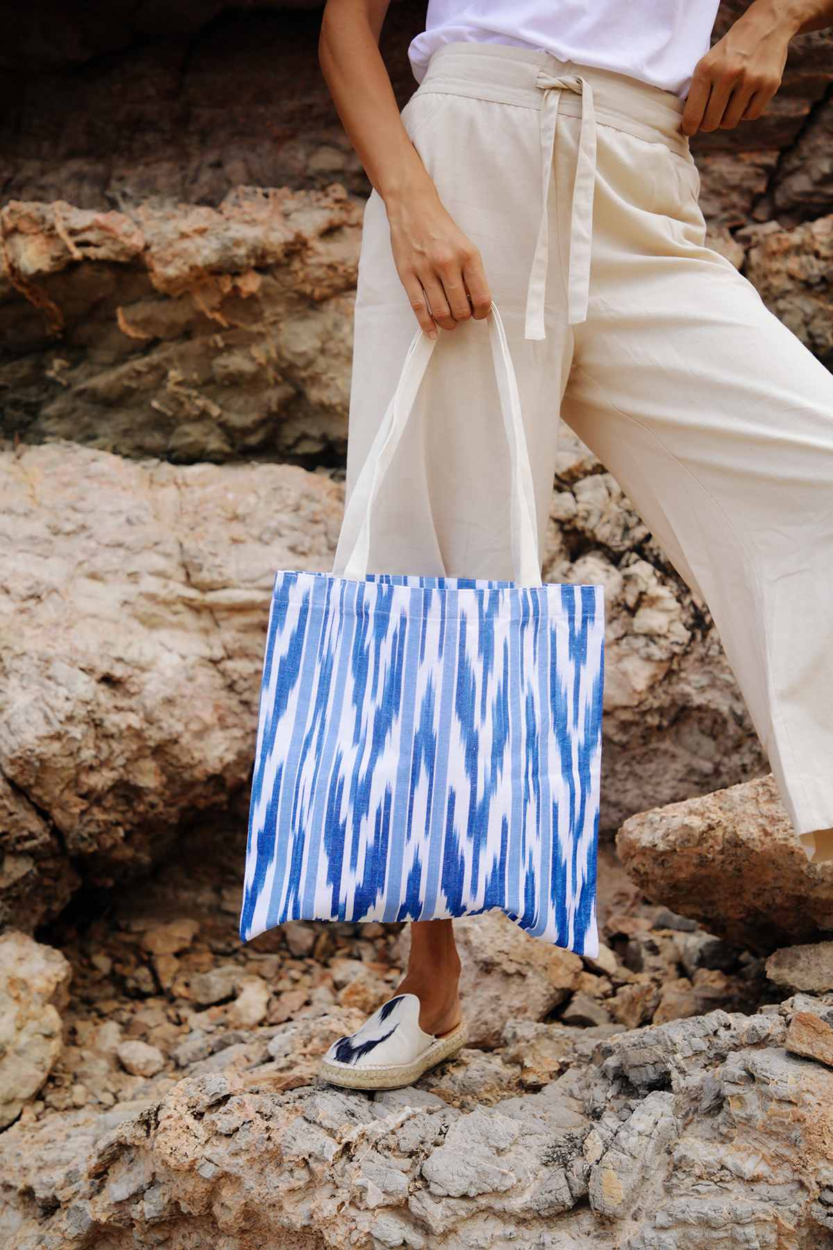 Tote bag ikat 109 Blau