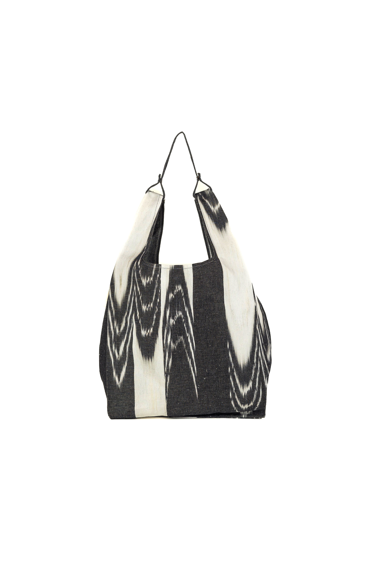 Einkaufstasche aus Ikat-Stoff 124 Schwartz