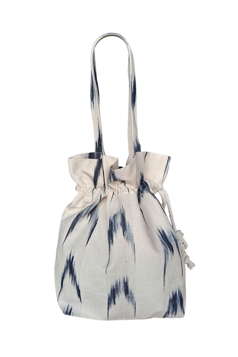Bossa fruncida ikat 61 Negre - Imatge 3