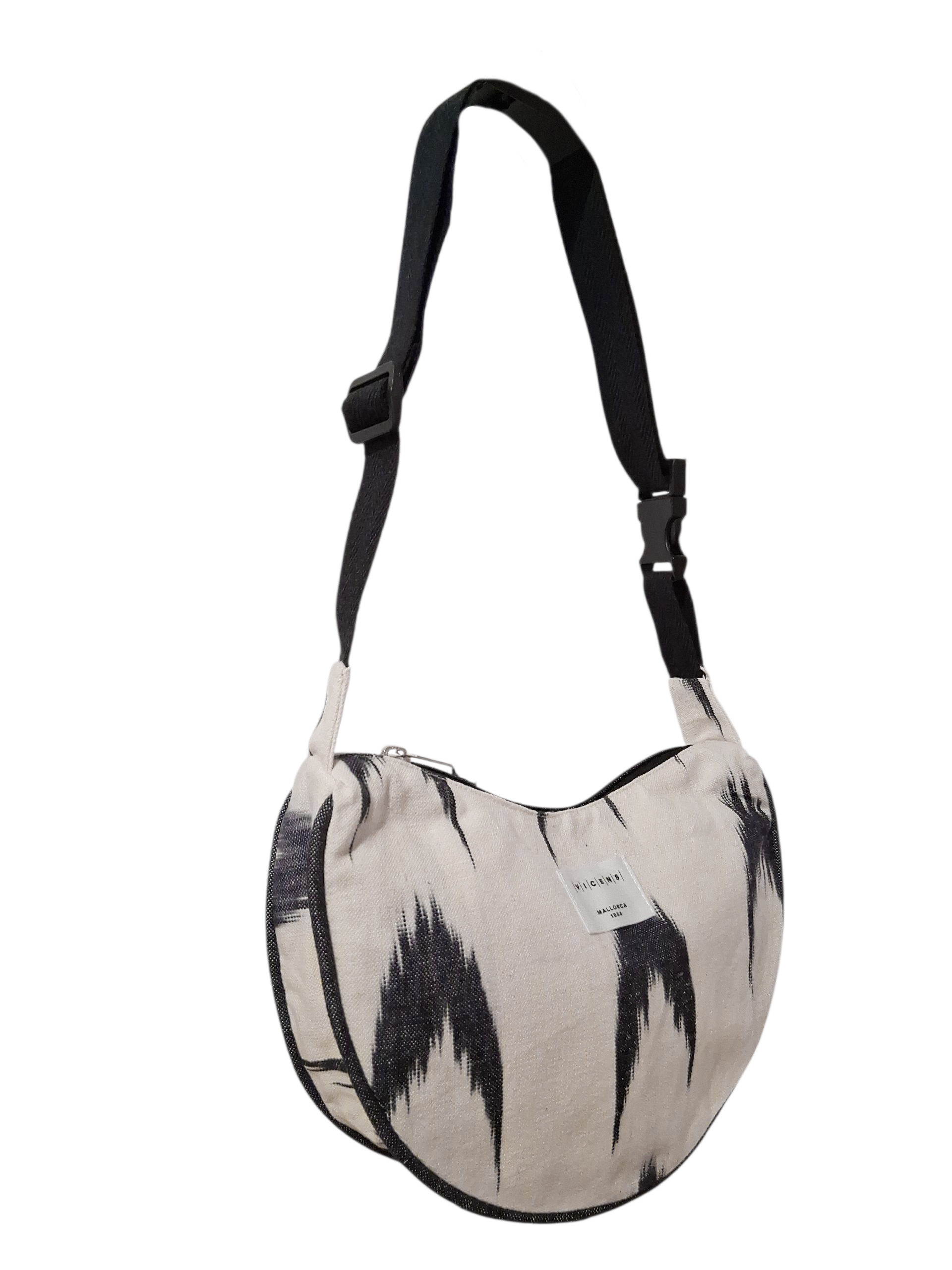 Bolso medialuna tela mallorquina 61 negro - Image 2
