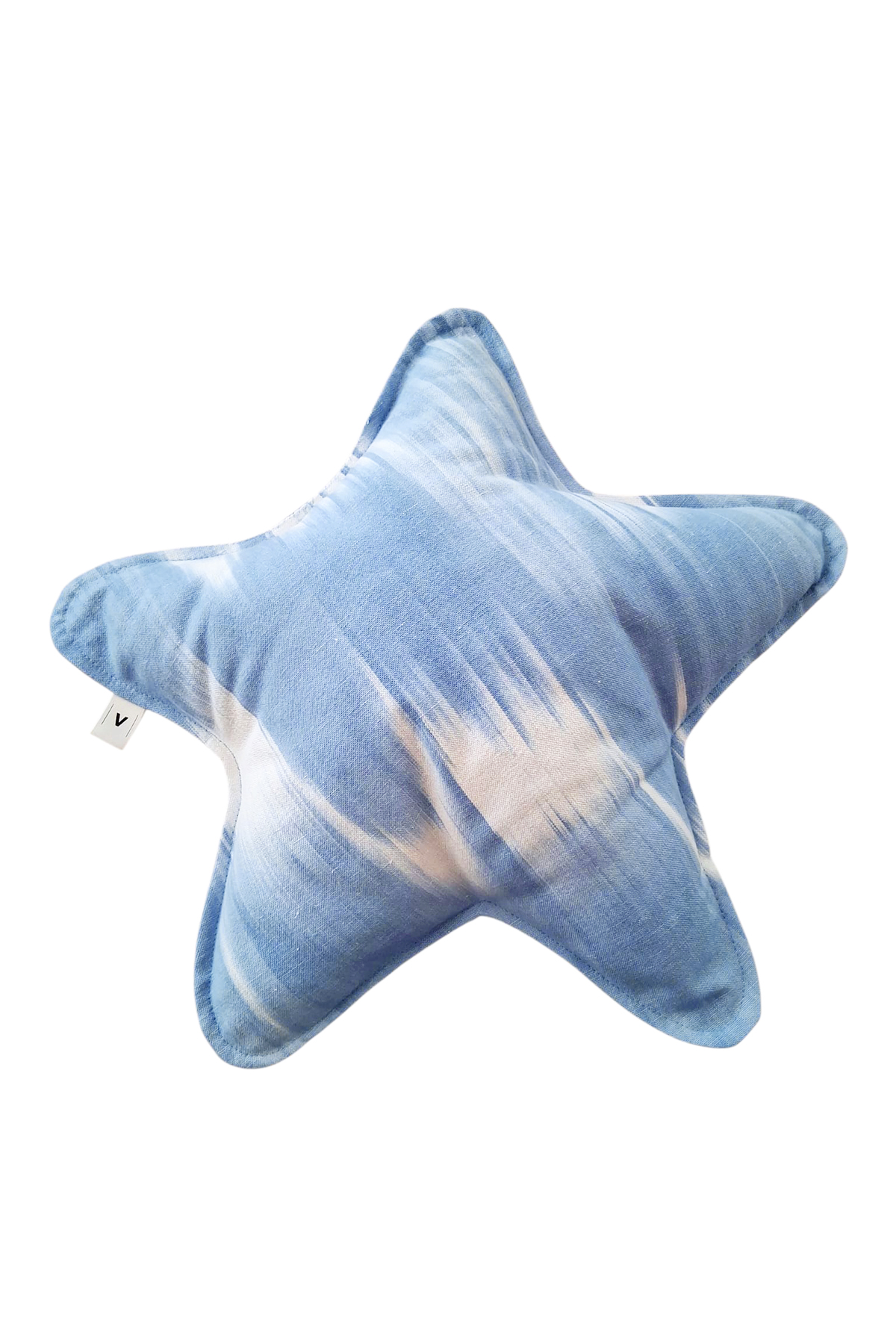 Coixí forma estrella tela mallorquina ikat 101 cel