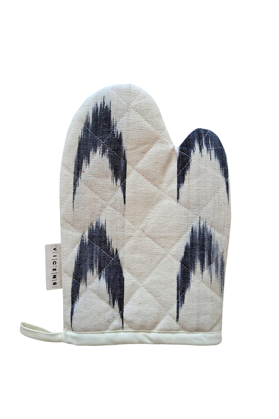 Ofenhandschuh Mallorca Stoff ikat 61 schwartz