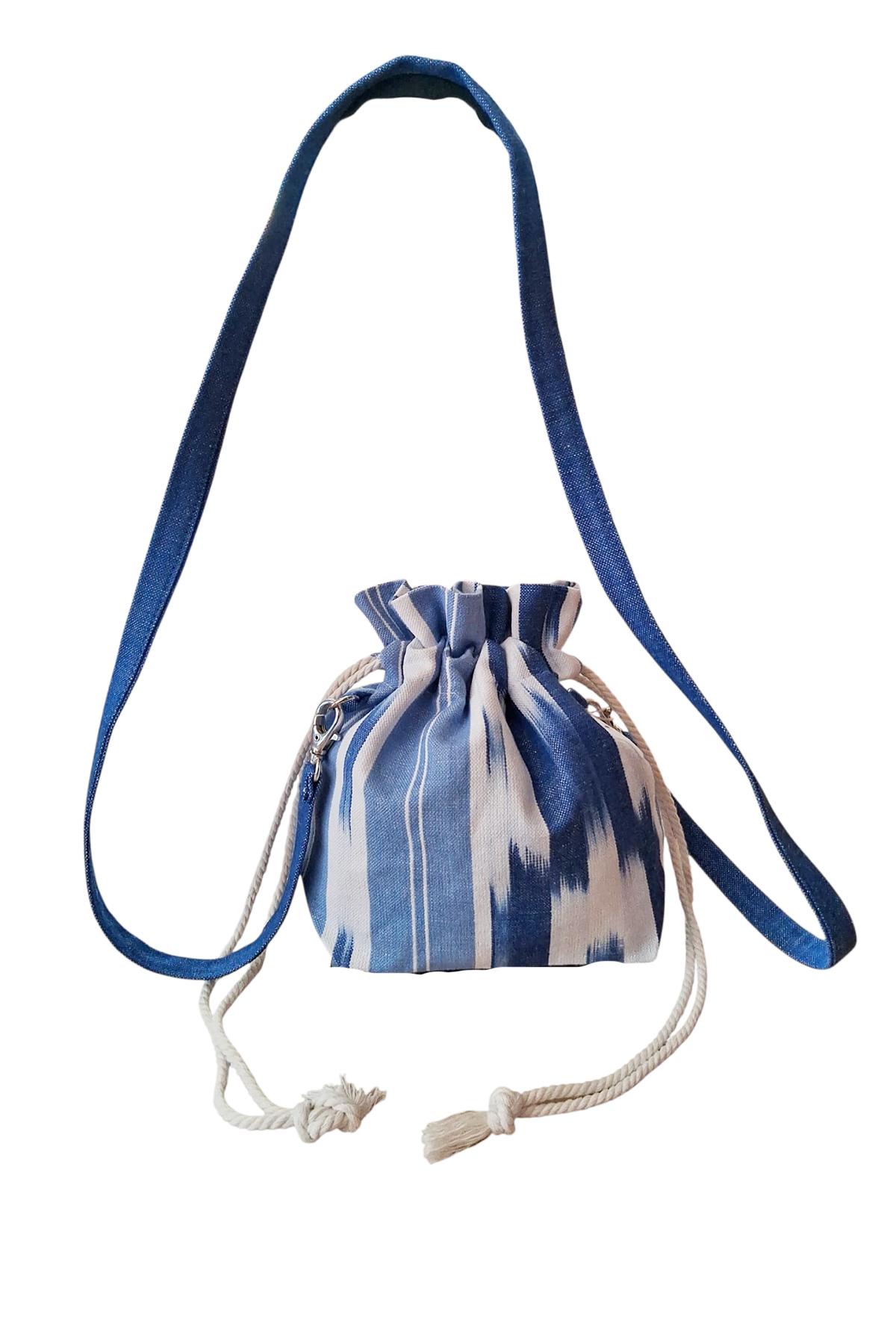 Bossa bombonera tela mallorquina 104 blau