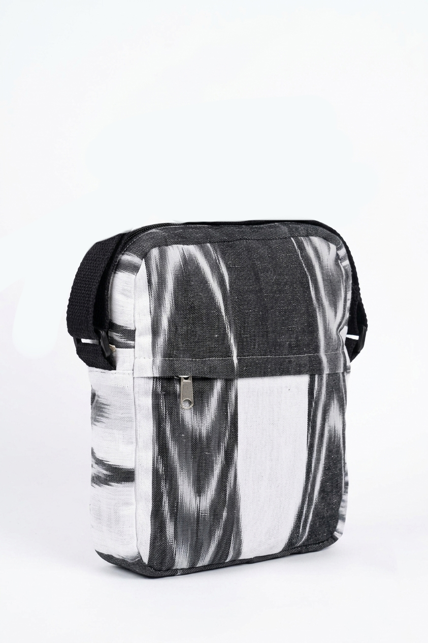 Bolso bandolera hombre tela mallorquina 124 negro - Image 2