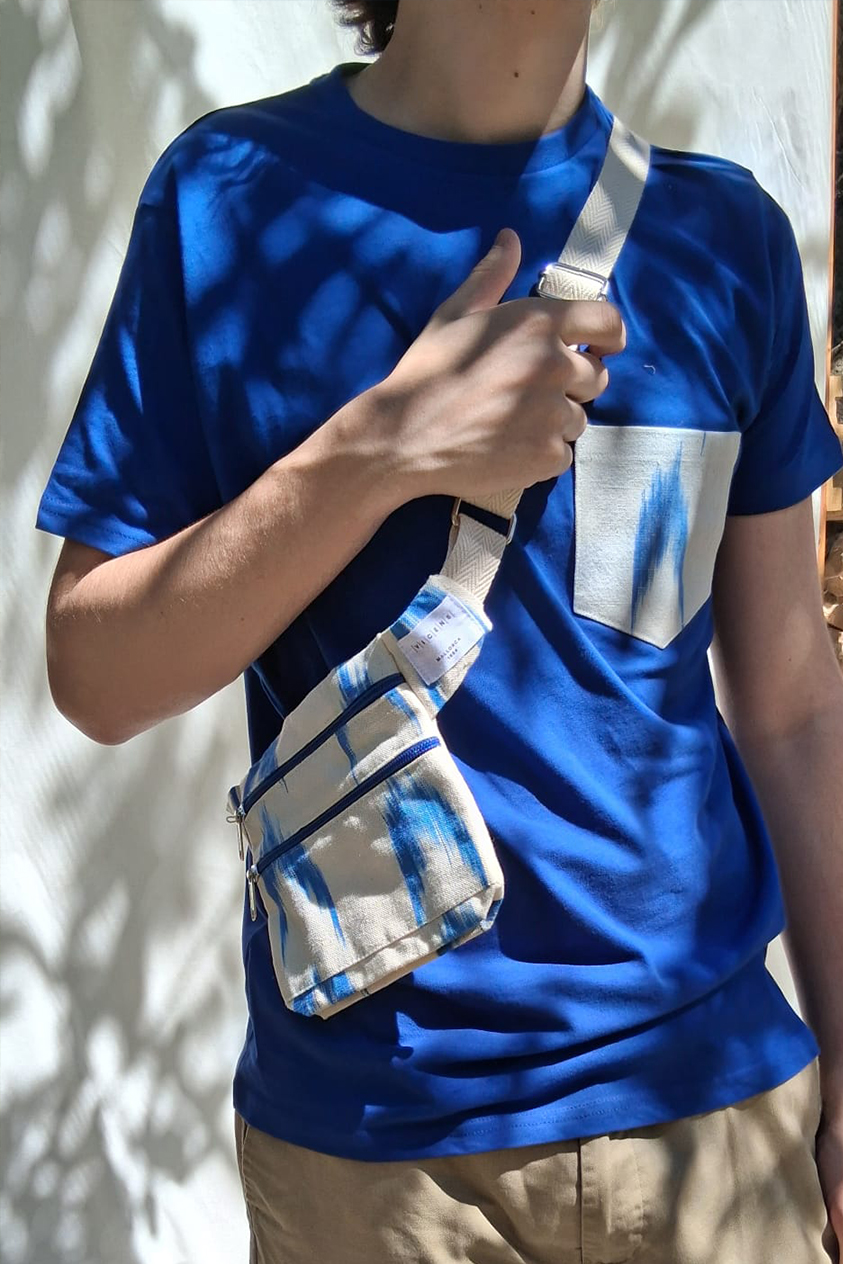 Samarreta blava Butxaca ikat 61 Blau